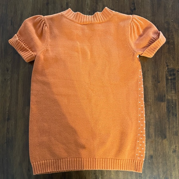 Adorable Girls Gymboree Fall Floral Pumpkin Sweater Tunic M 7/8 - Picture 3 of 5